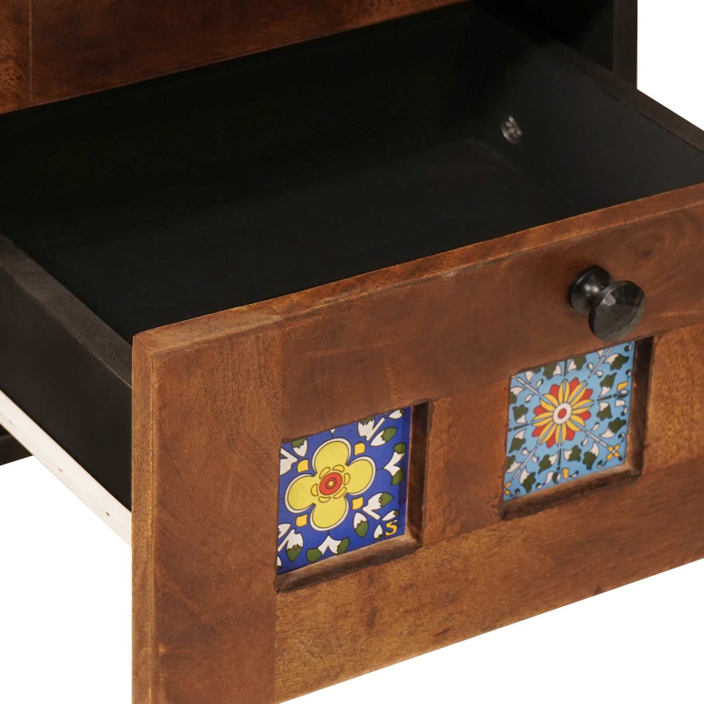 vidaXL Nachttisch Braun 40 x 33 x 46 cm Massivholz Mango