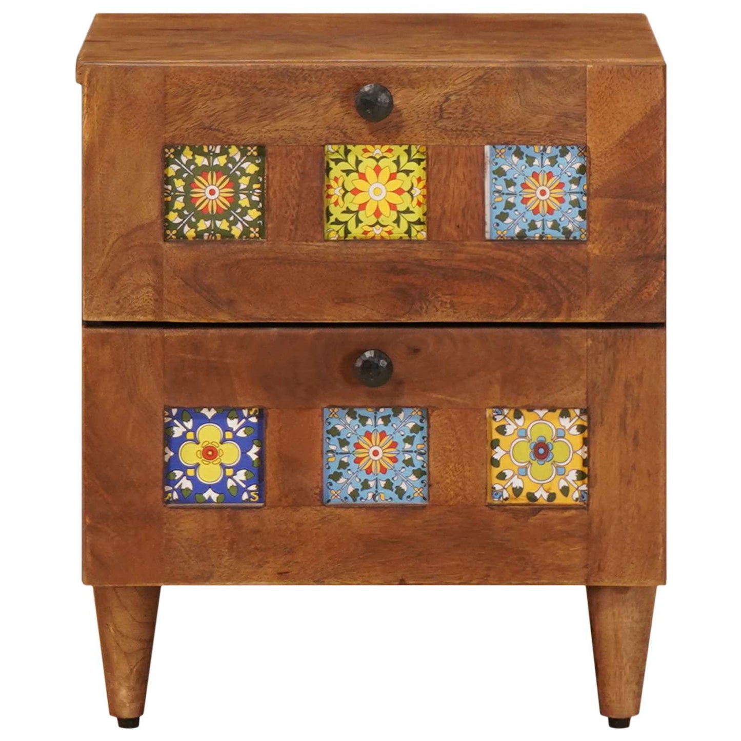 vidaXL Nachttisch Braun 40 x 33 x 46 cm Massivholz Mango