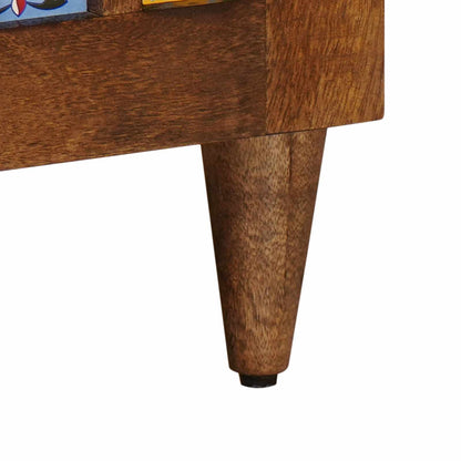 vidaXL TV-Schränk mit Regal Walnuss 105 x 33 x 46 cm Massivholz Mango