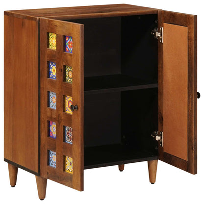 Sideboard Walnuss 60 x 33 x 75 cm Massivholz Mango