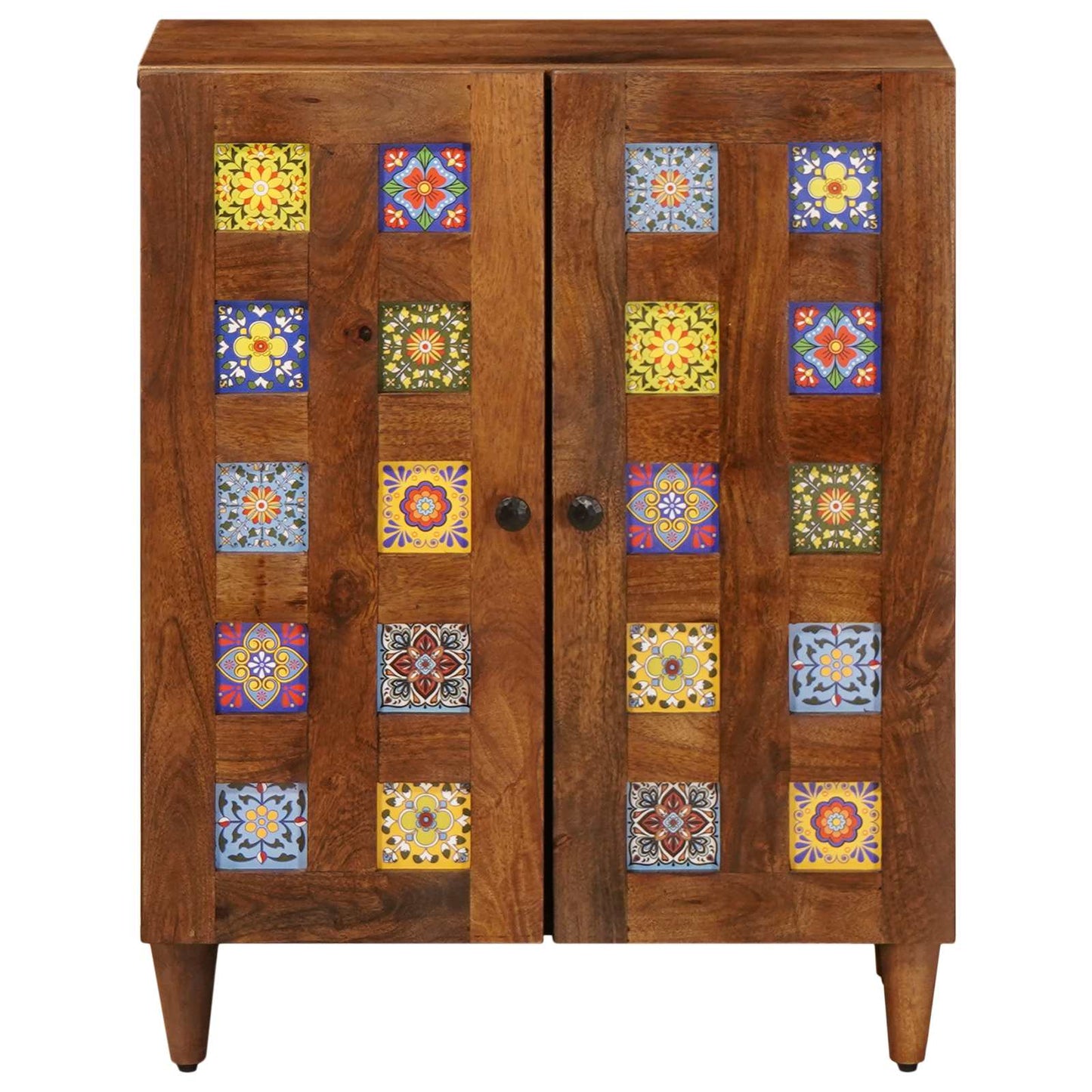 Sideboard Walnuss 60 x 33 x 75 cm Massivholz Mango