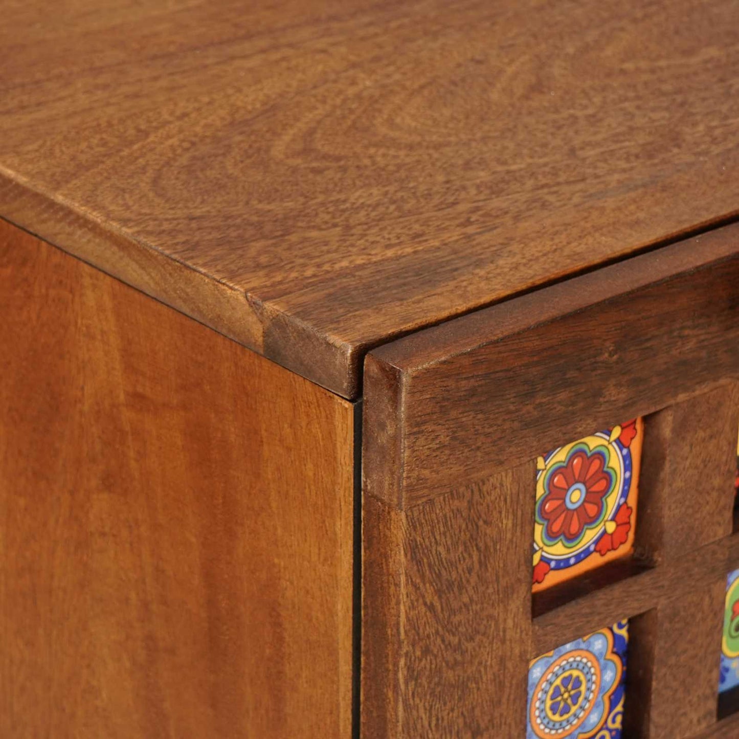 vidaXL Sideboard Walnuss 60 x 33 x 75 cm Massivholz Mango