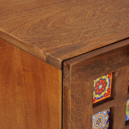 vidaXL Sideboard Walnuss 60 x 33 x 75 cm Massivholz Mango