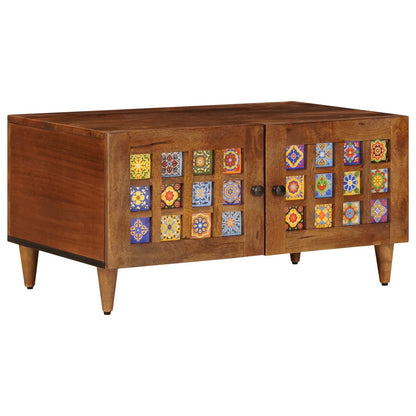 Couchtisch Braun 80 x 50 x 40 cm Massivholz Mango