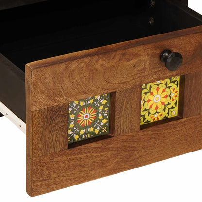 Nachttisch 2 pcs Braun 40 x 33 x 46 cm Massivholz Mango