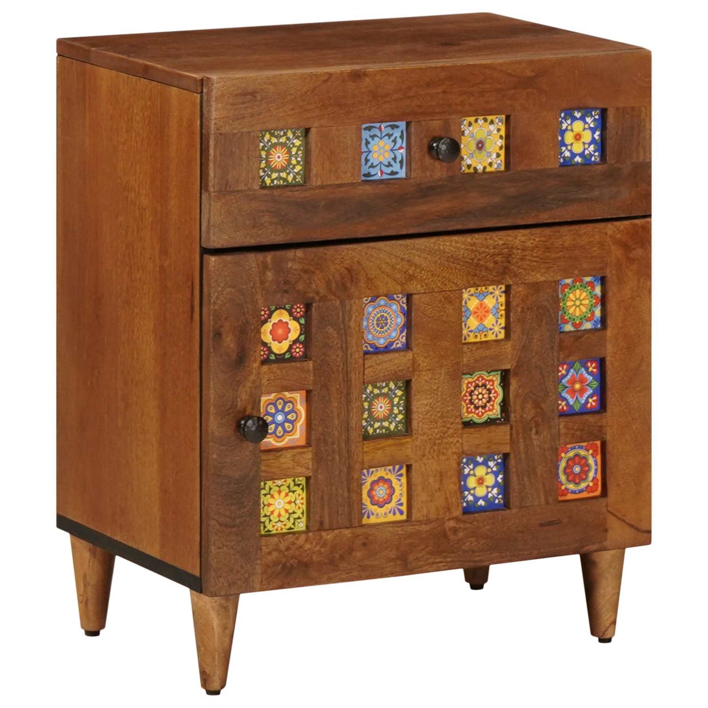 vidaXL Nachttisch Braun 50 x 33 x 60 cm Massivholz Mango