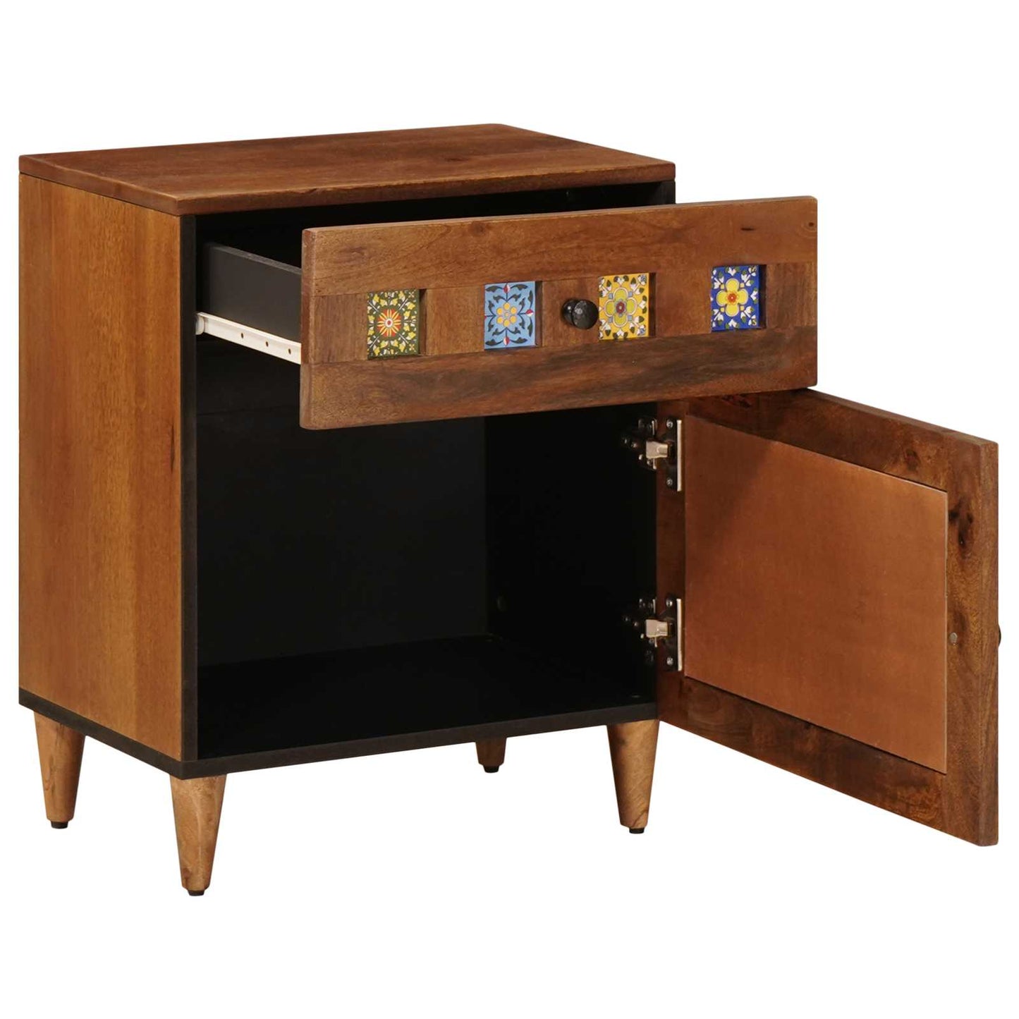 vidaXL Nachttisch Braun 50 x 33 x 60 cm Massivholz Mango