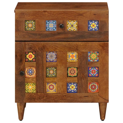 vidaXL Nachttisch Braun 50 x 33 x 60 cm Massivholz Mango