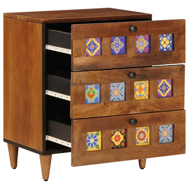 vidaXL Nachttisch Braun 50 x 33 x 62 cm Massivholz Mango