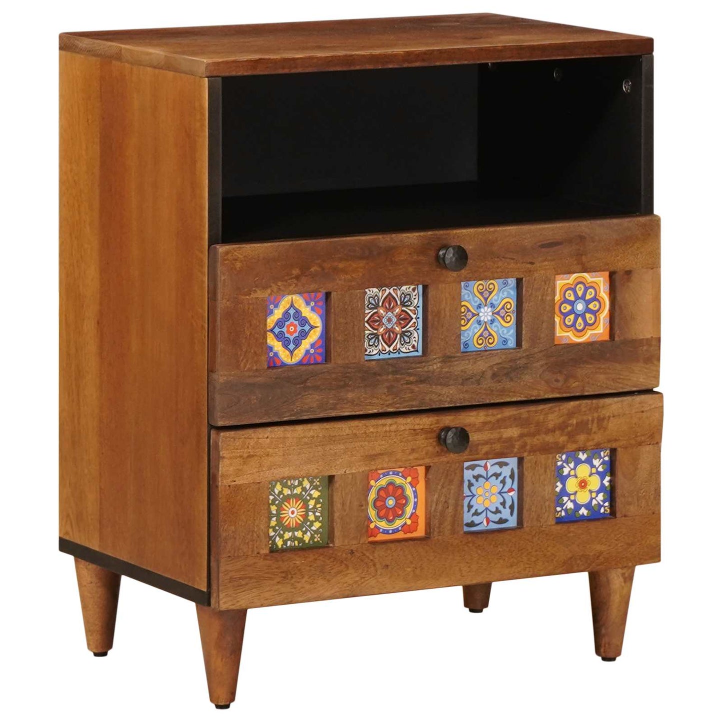 vidaXL Nachttisch Braun 50 x 33 x 62 cm Massivholz Mango