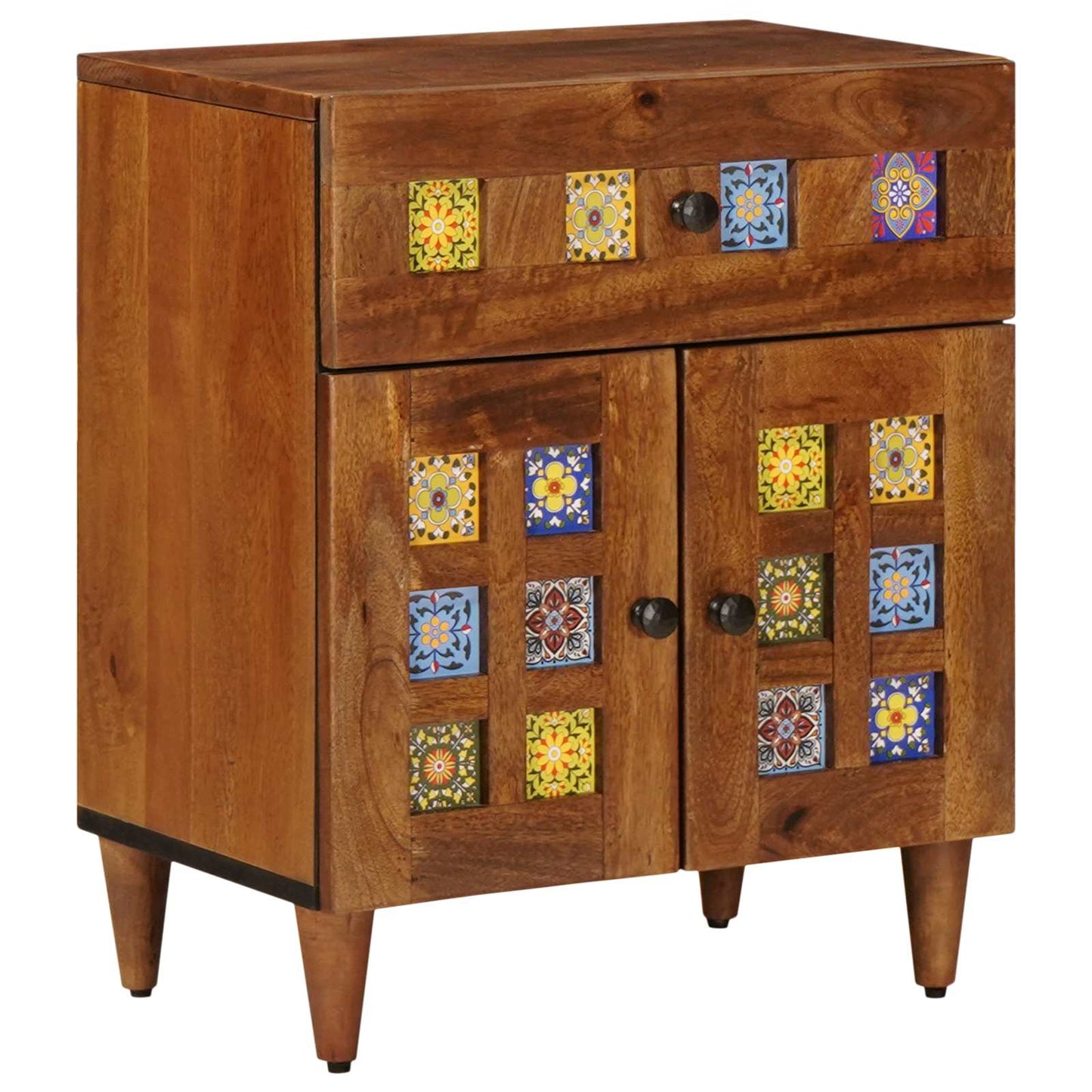 vidaXL Nachttisch Braun 50 x 33 x 60 cm Massivholz Mango
