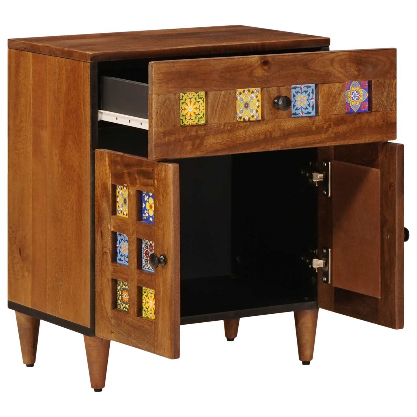 vidaXL Nachttisch Braun 50 x 33 x 60 cm Massivholz Mango