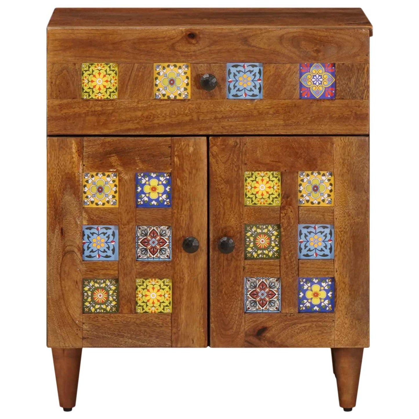 vidaXL Nachttisch Braun 50 x 33 x 60 cm Massivholz Mango