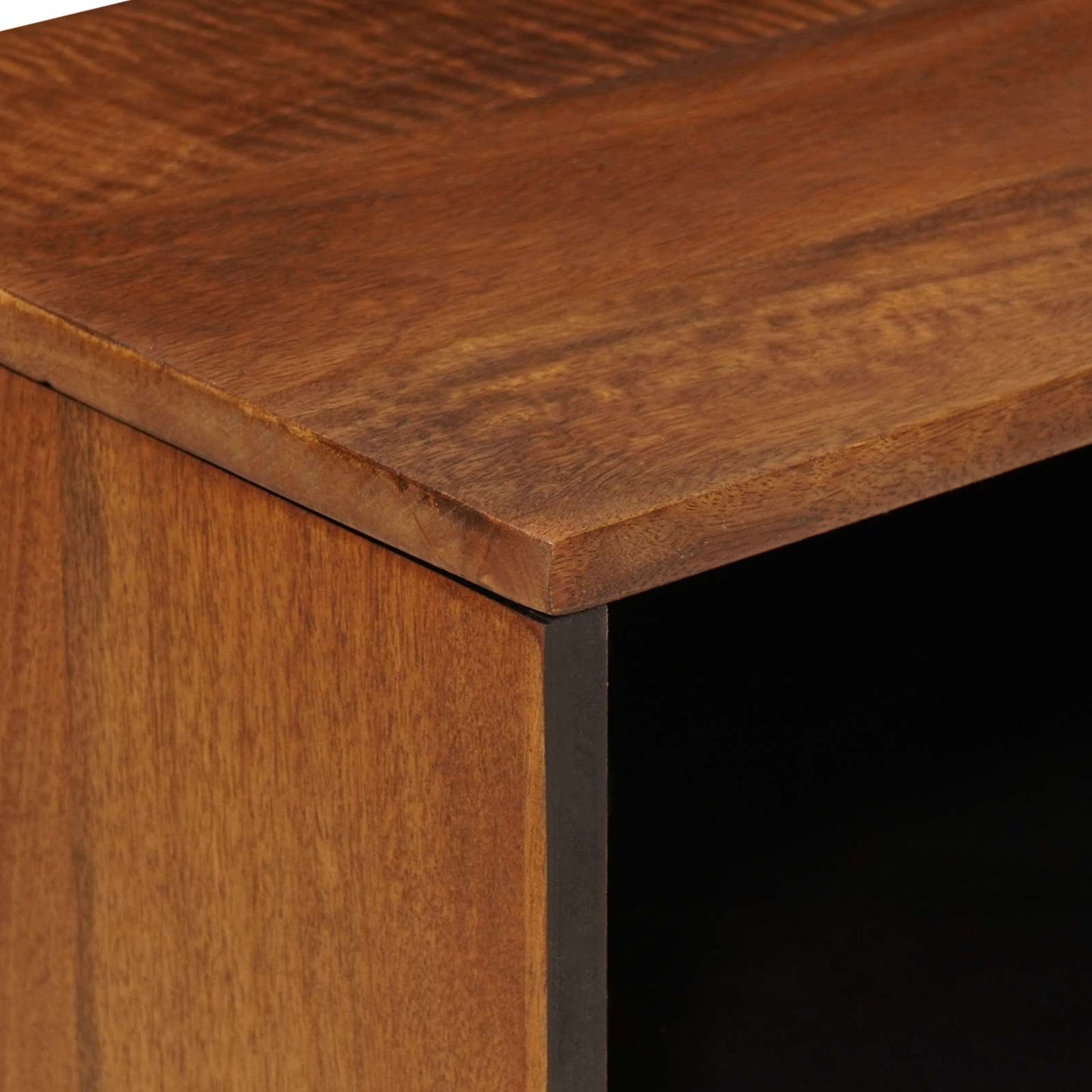 vidaXL TV-Schränk mit Tür Walnuss 80 x 33 x 46 cm Massivholz Mango