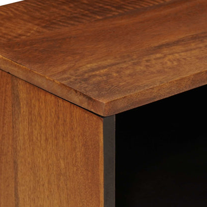 vidaXL TV-Schränk mit Tür Walnuss 80 x 33 x 46 cm Massivholz Mango