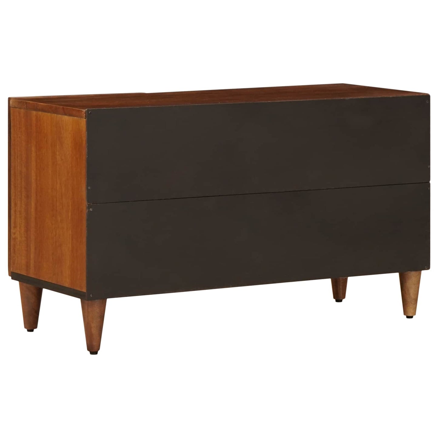 vidaXL TV-Schränk mit Tür Walnuss 80 x 33 x 46 cm Massivholz Mango