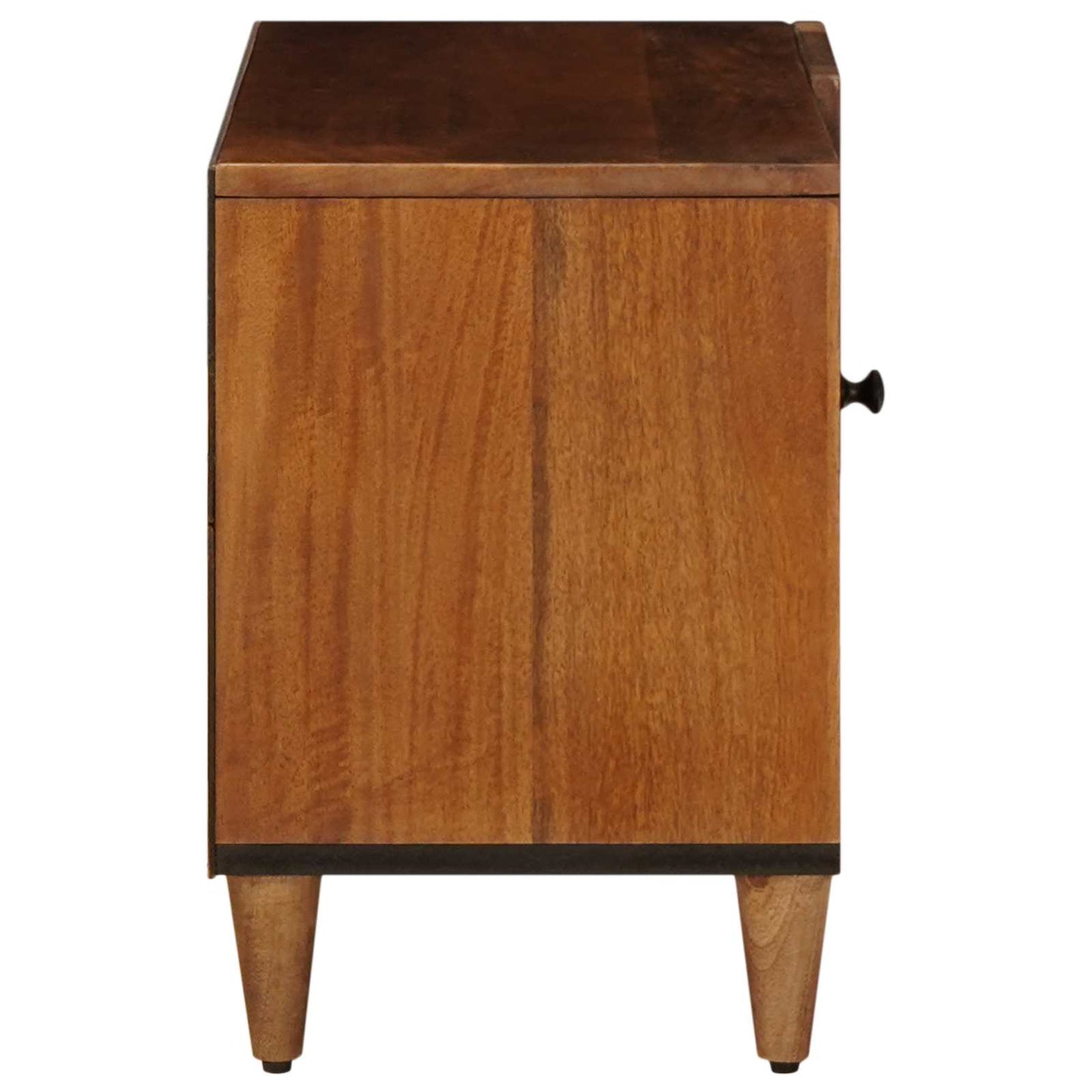vidaXL TV-Schränk mit Tür Walnuss 80 x 33 x 46 cm Massivholz Mango