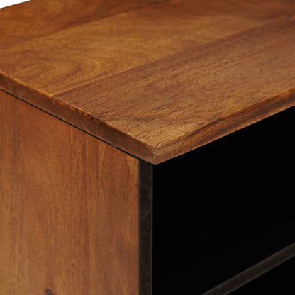 vidaXL TV-Schränk mit Regal Walnuss 100 x 33 x 46 cm Massivholz Mango