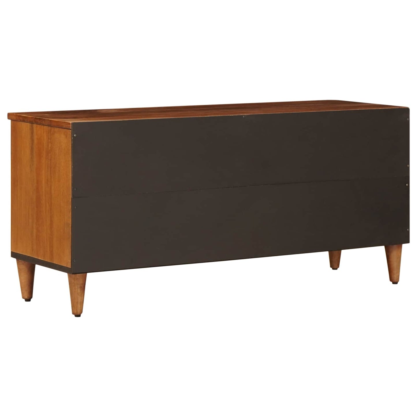 vidaXL TV-Schränk mit Regal Walnuss 100 x 33 x 46 cm Massivholz Mango