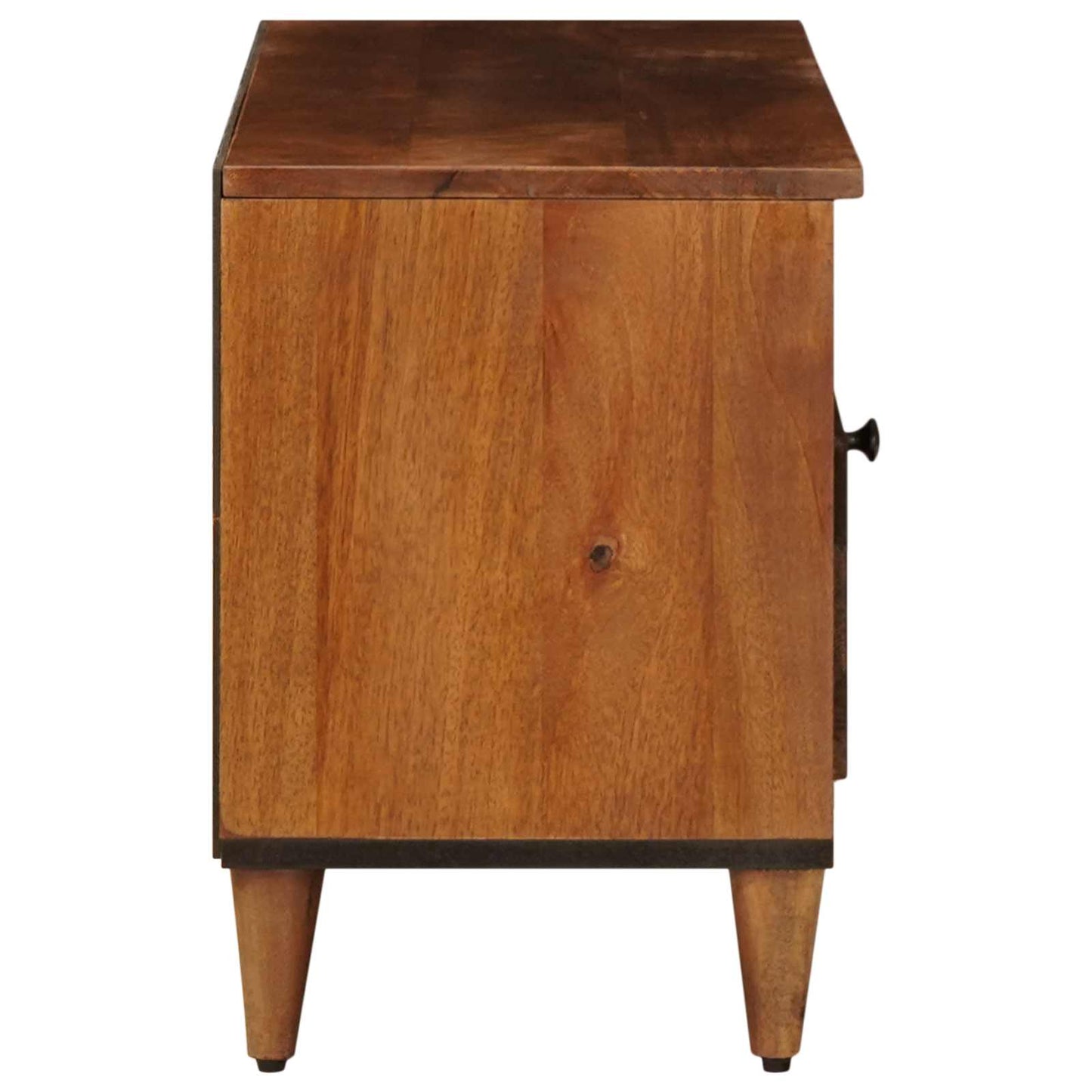 vidaXL TV-Schränk mit Regal Walnuss 100 x 33 x 46 cm Massivholz Mango