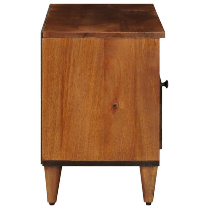 vidaXL TV-Schränk mit Regal Walnuss 100 x 33 x 46 cm Massivholz Mango