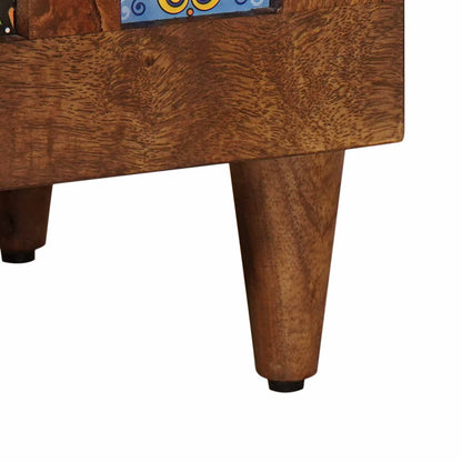 vidaXL TV-Schränk mit Regal Walnuss 80 x 33 x 46 cm Massivholz Mango