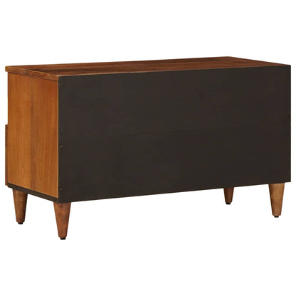vidaXL TV-Schränk mit Regal Walnuss 80 x 33 x 46 cm Massivholz Mango