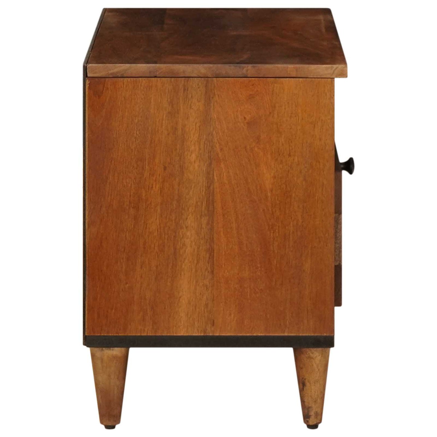 vidaXL TV-Schränk mit Regal Walnuss 80 x 33 x 46 cm Massivholz Mango