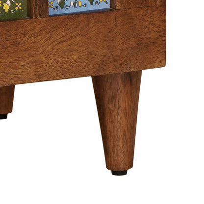 vidaXL TV-Schränk mit Regal Walnuss 100 x 33 x 46 cm Massivholz Mango