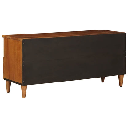 vidaXL TV-Schränk mit Regal Walnuss 100 x 33 x 46 cm Massivholz Mango