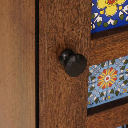 Badezimmer Hängeschrank mit Speicher Walnuss 38 x 33 x 48 cm