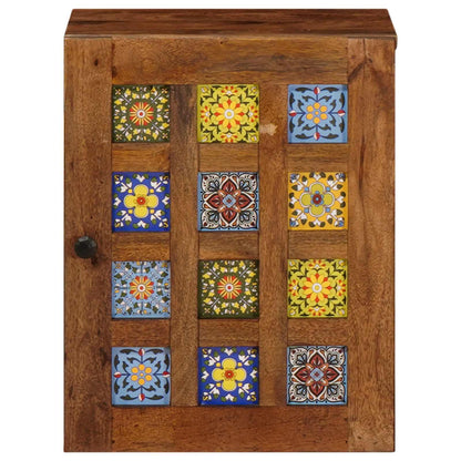 Badezimmer Hängeschrank mit Speicher Walnuss 38 x 33 x 48 cm