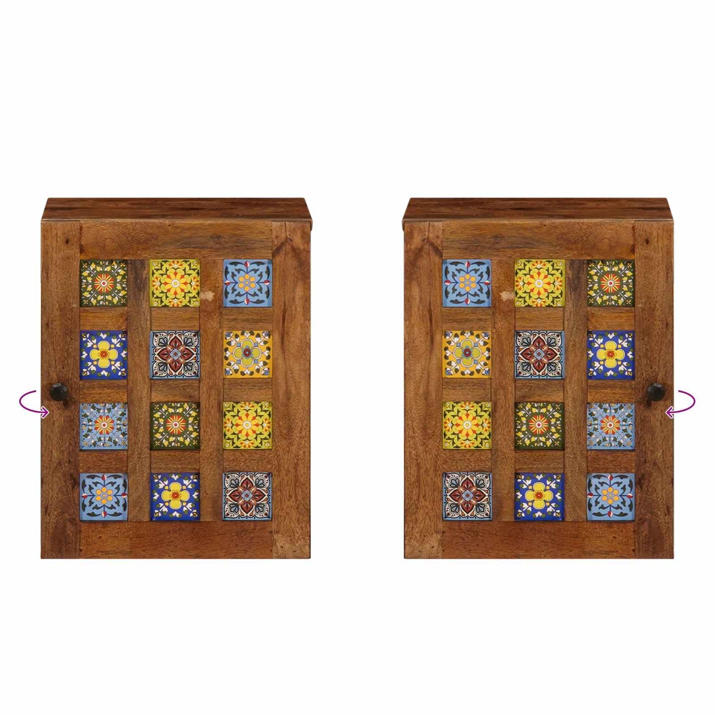 Badezimmer Hängeschrank mit Speicher Walnuss 38 x 33 x 48 cm