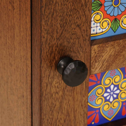 Badezimmerschrank mit Speicher mit Tür Walnuss 38 x 33 x 58 cm