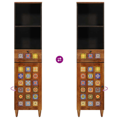 vidaXL Badezimmerschrank mit Schubladen Walnuss 38 x 33 x 160 cm