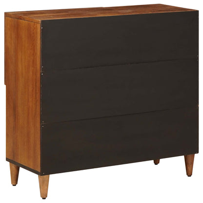 Sideboard mit Speicher Walnuss 80 x 33 x 75 cm Massivholz Mango