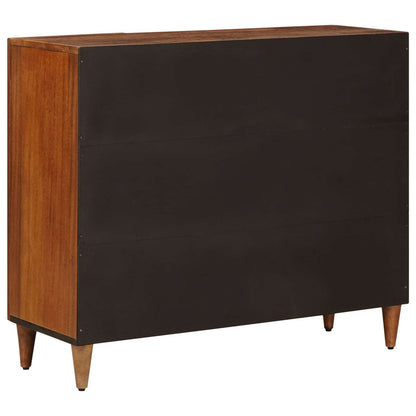 Sideboard mit Regal Walnuss 90 x 33,5 x 75 cm Massivholz Mango