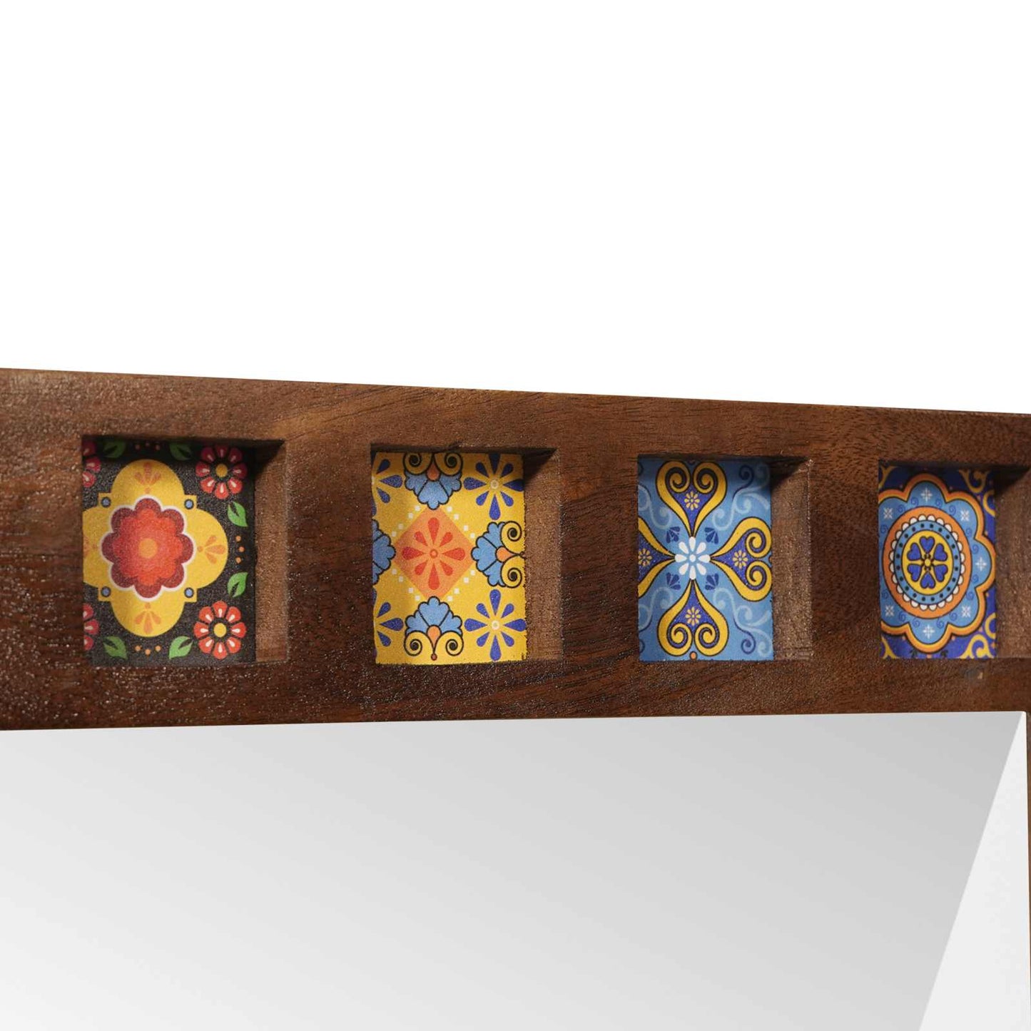 vidaXL Badezimmer Spiegel Walnuss 50 x 70 x 2,5 cm Massivholz Mango