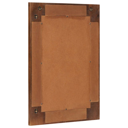 vidaXL Badezimmer Spiegel Walnuss 50 x 70 x 2,5 cm Massivholz Mango