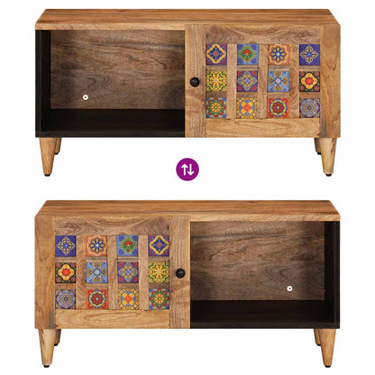 Couchtisch Natur 80 x 50 x 40 cm Massivholz Mango