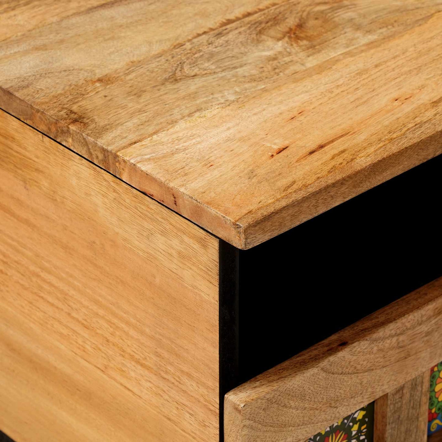 Couchtisch Natur 80 x 54 x 40 cm Massivholz Mango