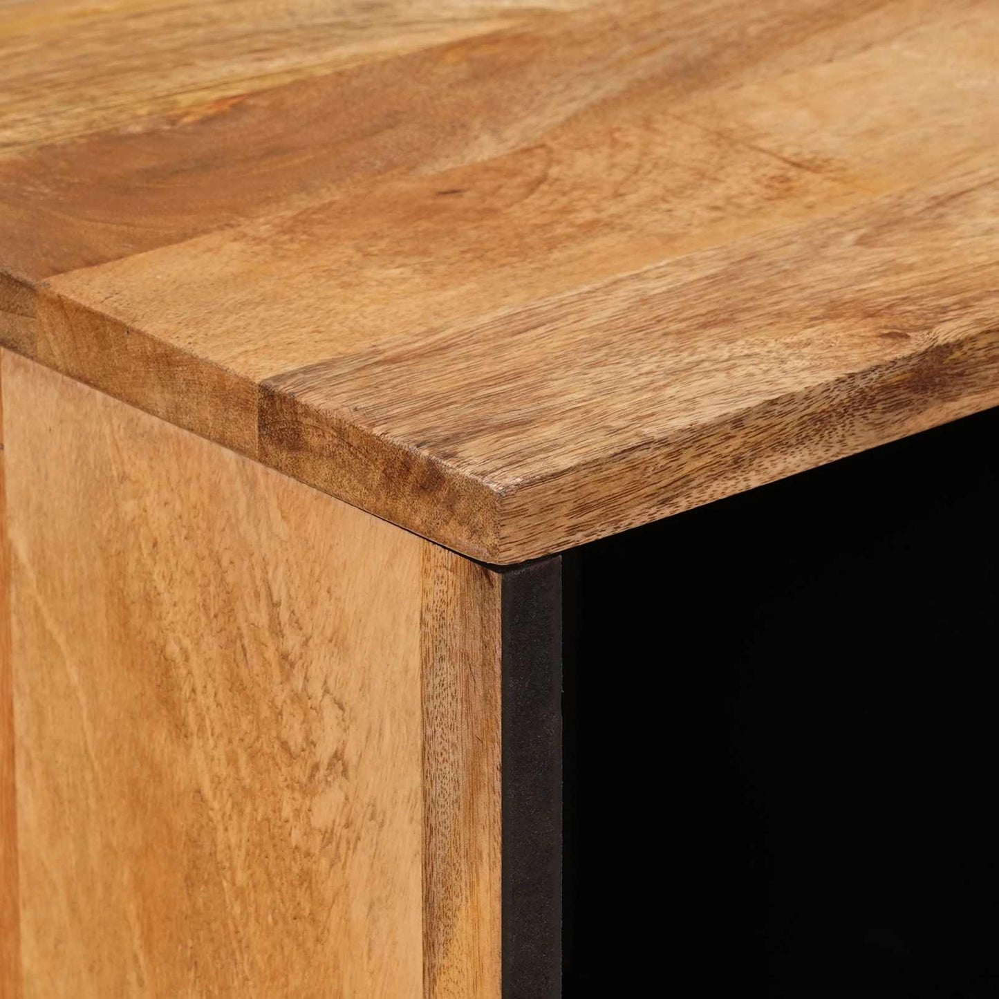 Sideboard mit Speicher Natur 80 x 33,5 x 75 cm Massivholz Mango