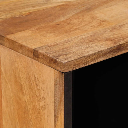 Sideboard mit Speicher Natur 80 x 33,5 x 75 cm Massivholz Mango