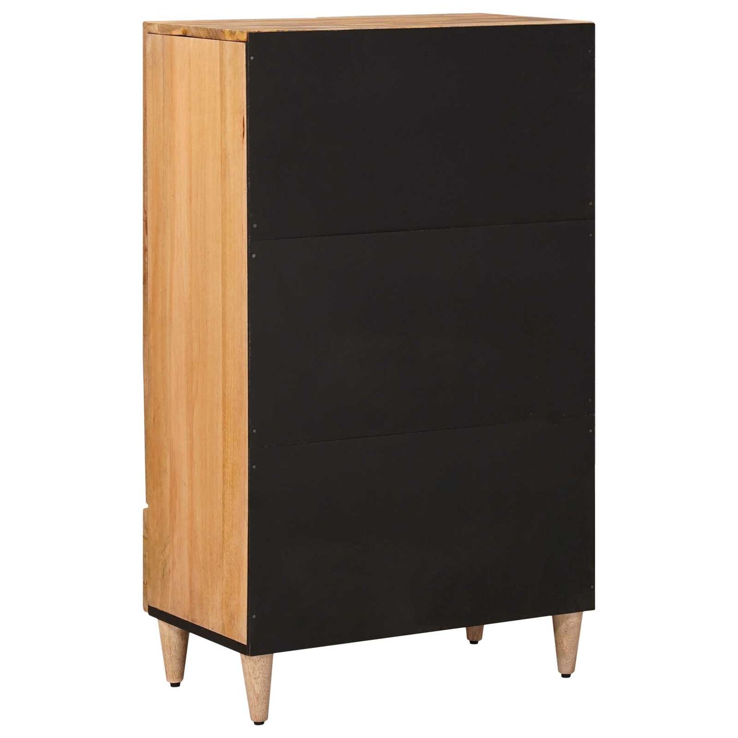 Highboard mit Tür Natur 60 x 33,5 x 100 cm Massivholz Mango
