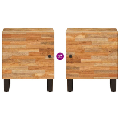 vidaXL Nachttisch Braun 40 x 33 x 46 cm Massivholz Mango