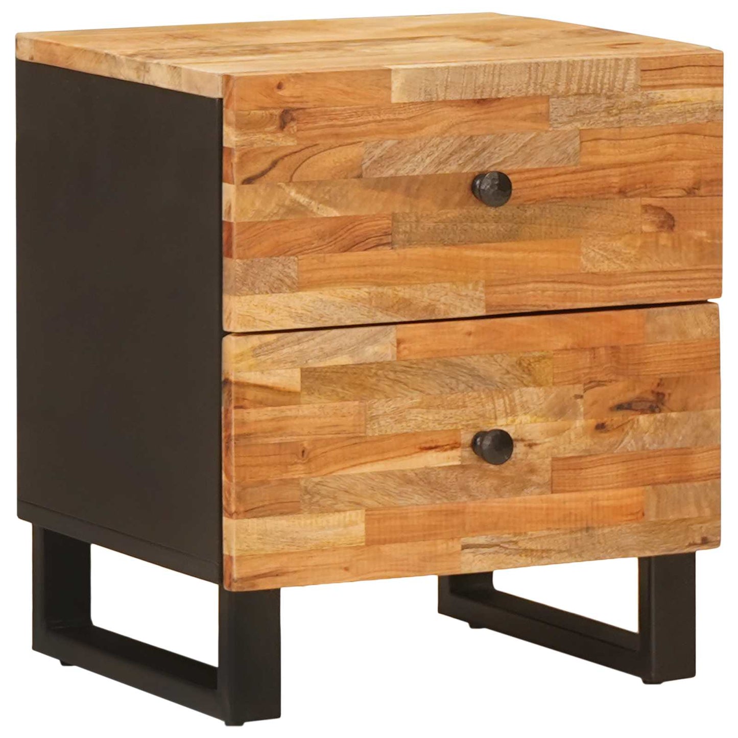 vidaXL Nachttisch 2 pcs Braun 40 x 33 x 46 cm Massivholz Mango