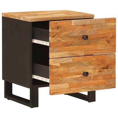 vidaXL Nachttisch 2 pcs Braun 40 x 33 x 46 cm Massivholz Mango