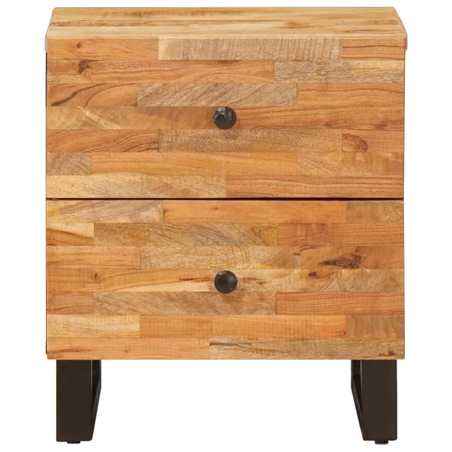 vidaXL Nachttisch 2 pcs Braun 40 x 33 x 46 cm Massivholz Mango