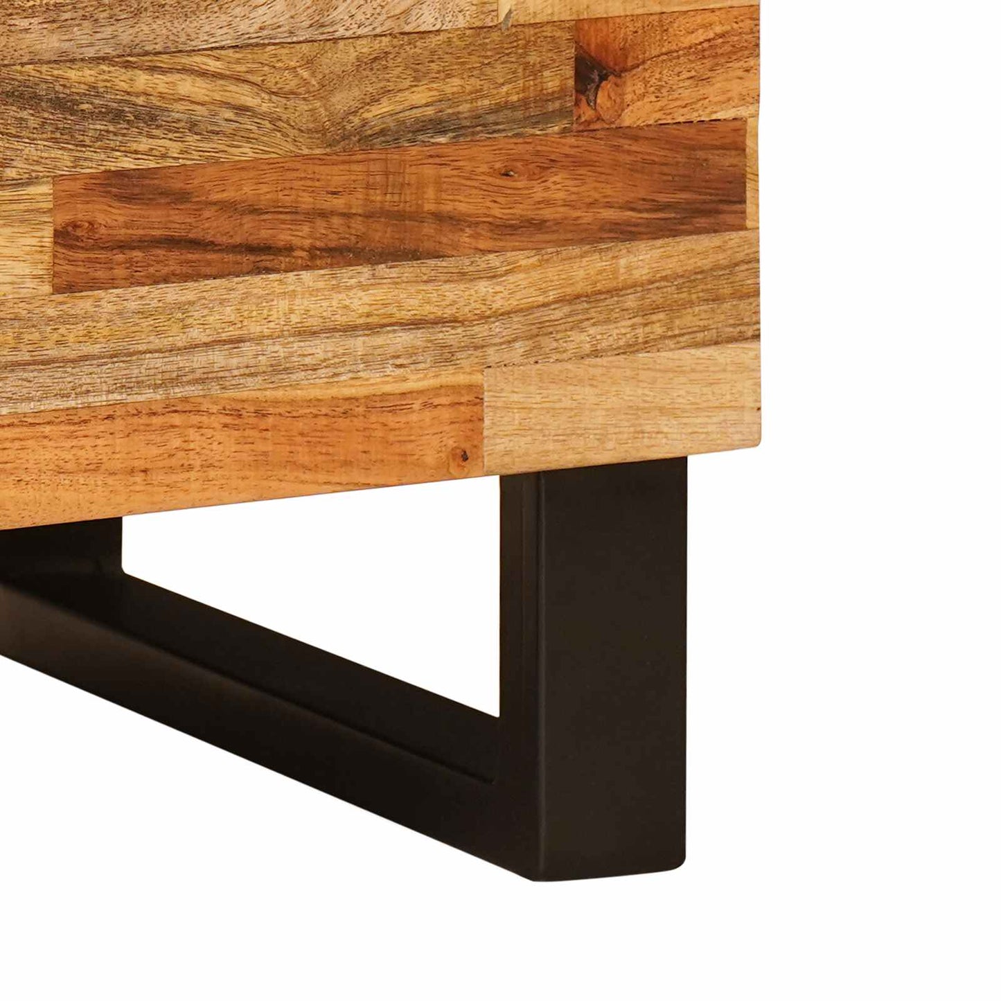vidaXL TV-Schränk mit Speicher Braun 105 x 33 x 46 cm Massivholz Mango