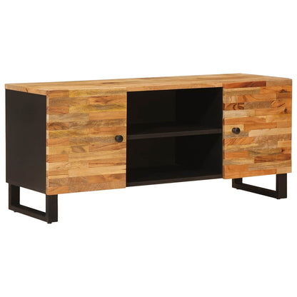 vidaXL TV-Schränk mit Speicher Braun 105 x 33 x 46 cm Massivholz Mango